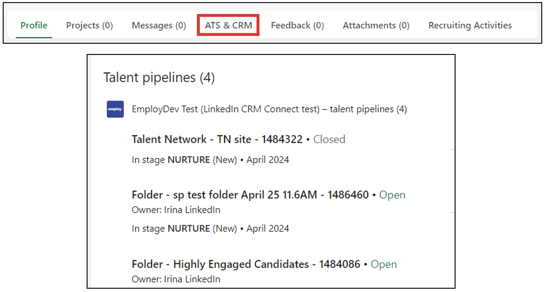 LinkedIn CRM Connect