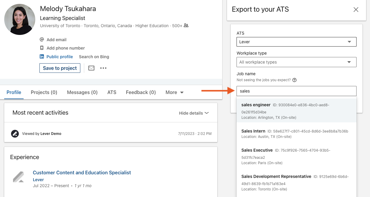 Discovering and adding candidates via LinkedIn Recruiter System Connect
