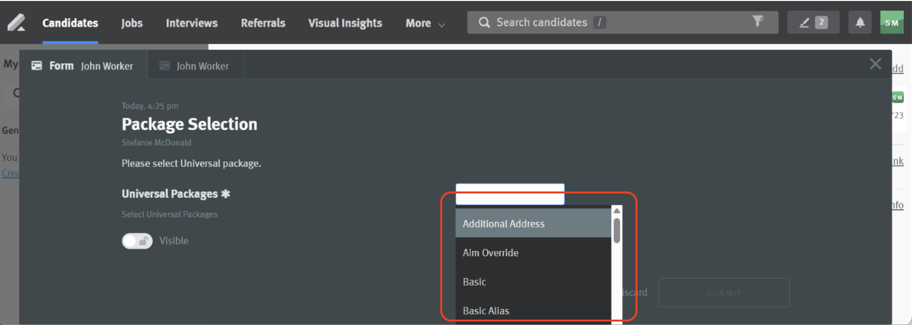Enabling and using the Universal Background Screening integration