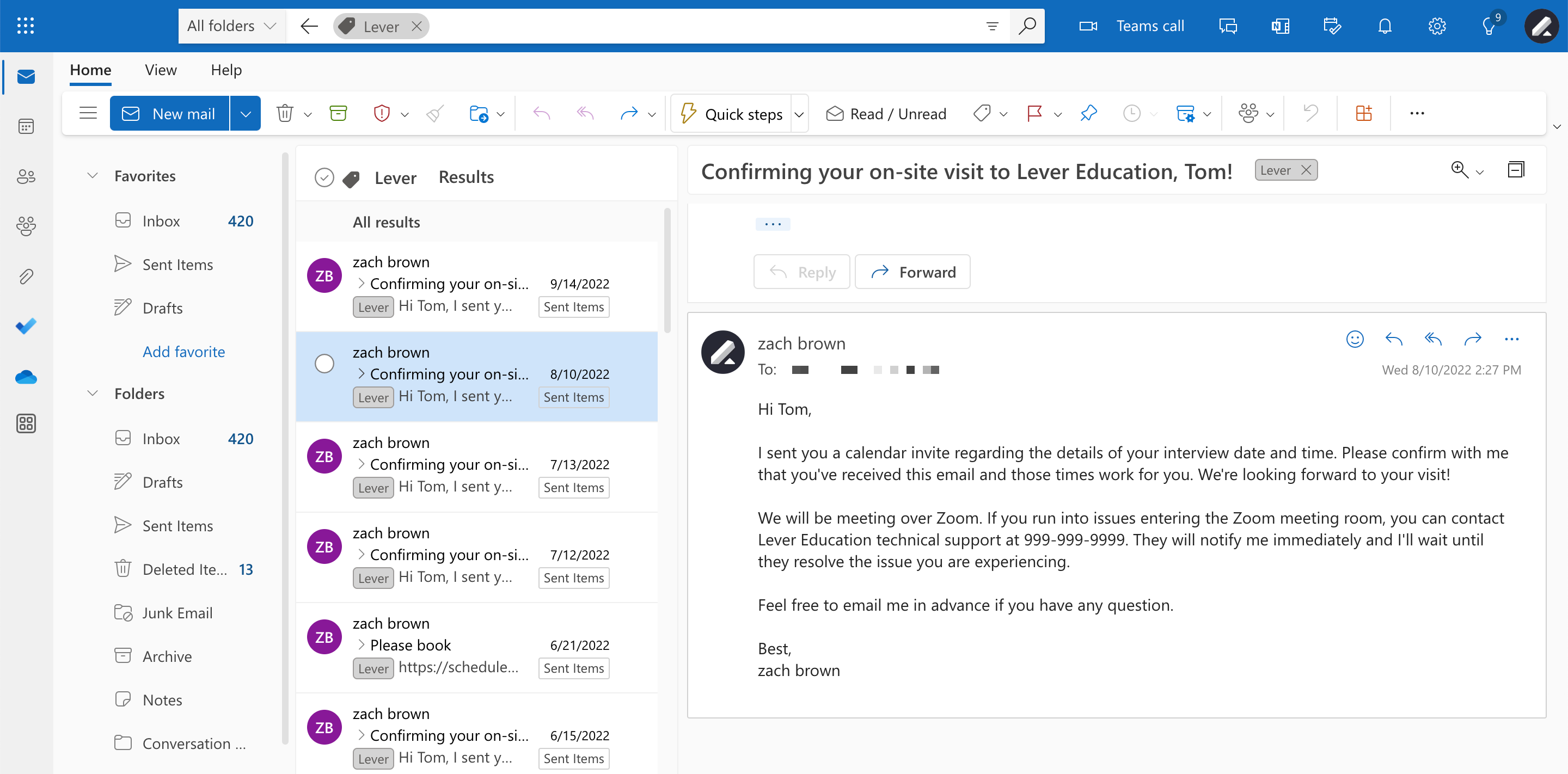 Sync Emails - Office 365