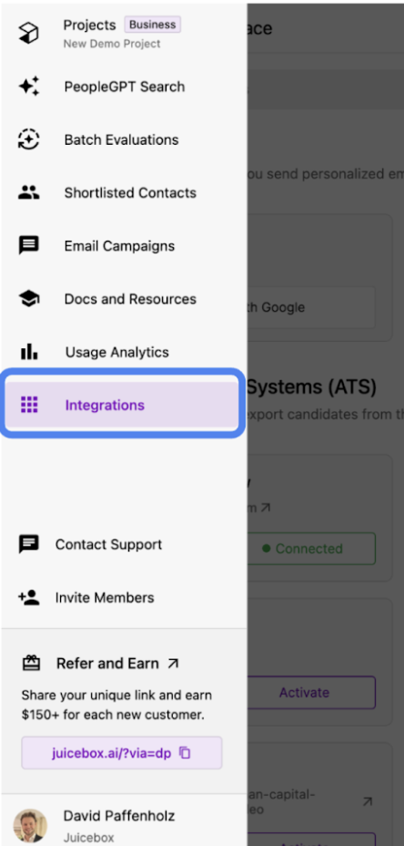 Enabling and using the Juicebox (PeopleGPT) integration