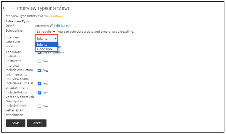 GoodTime Interview Scheduling Integration