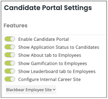 Candidate Portal - Features