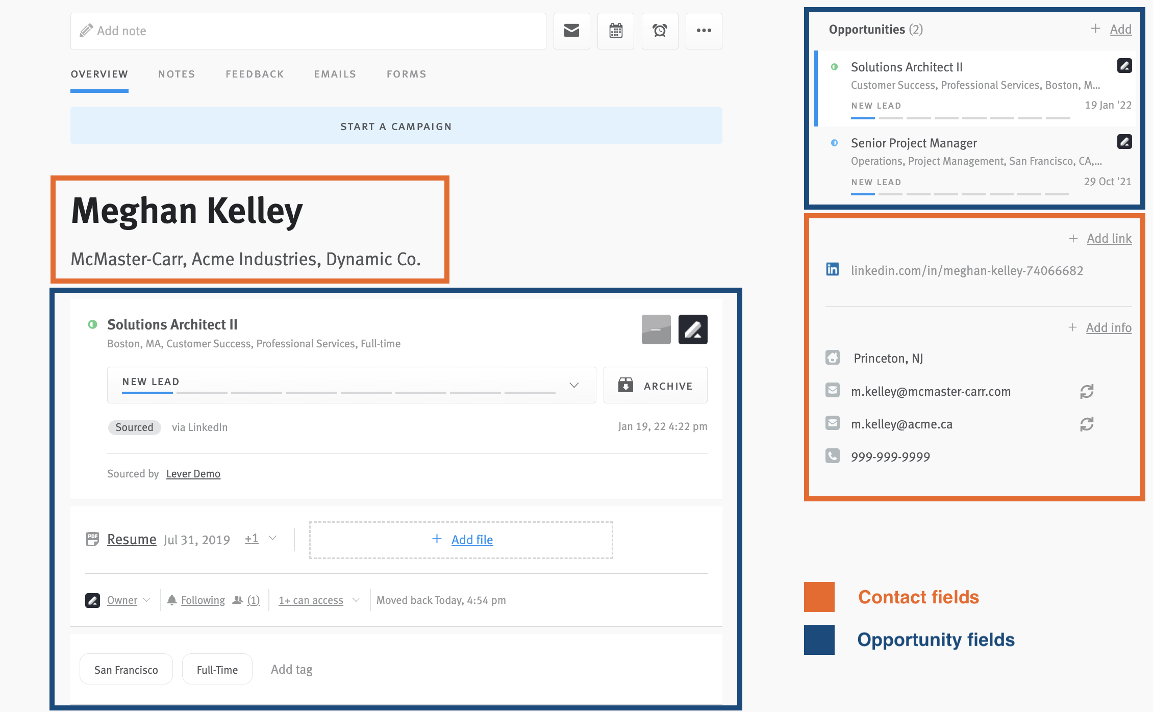 Bulk importing candidates