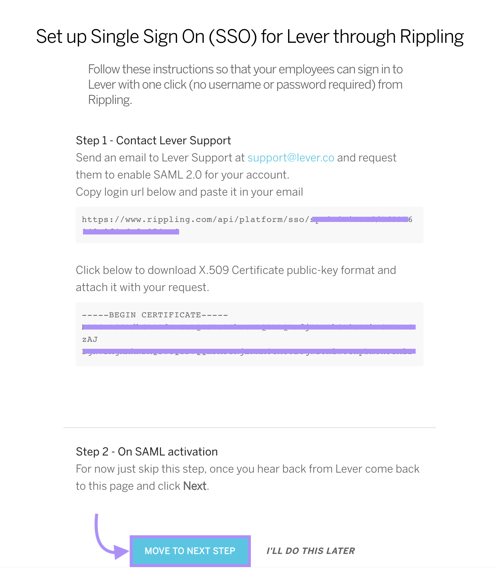 Enabling and Using the Rippling Integration
