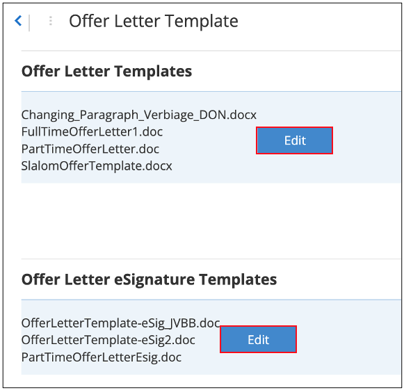 Add Offer Letter Templates