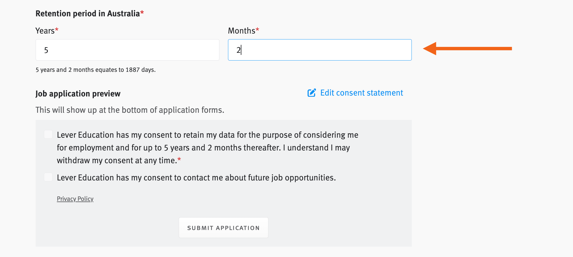 Configuring data compliance settings