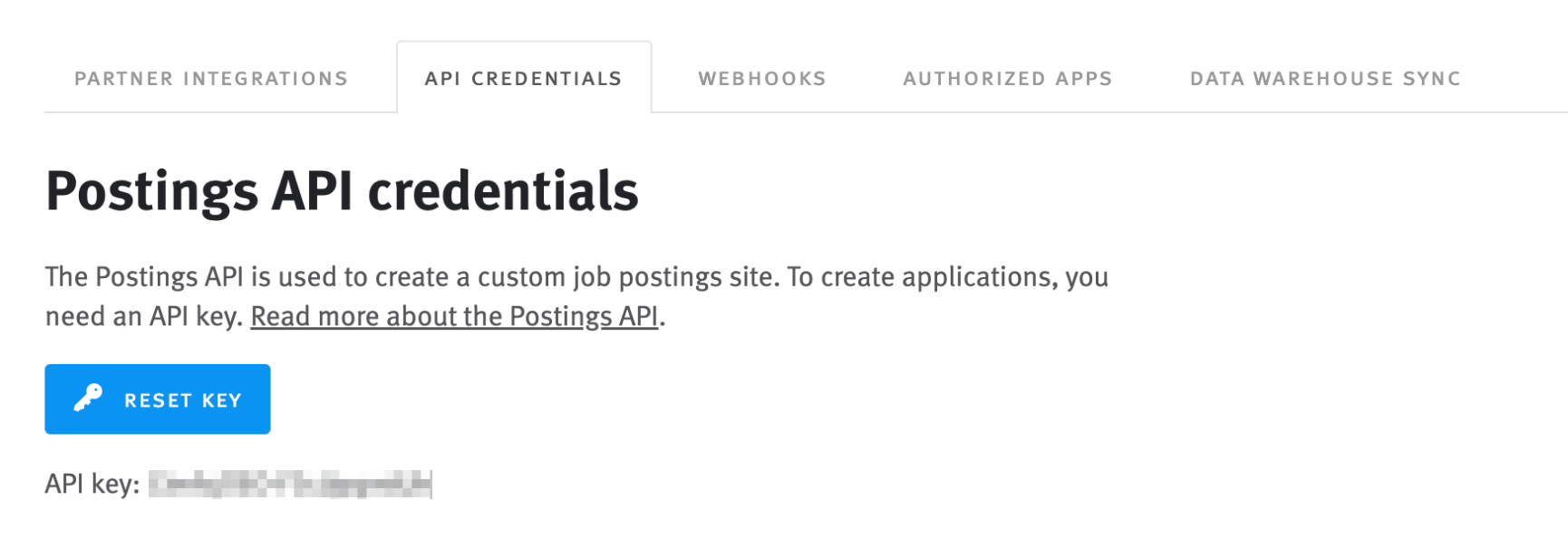 Generating and using API credentials