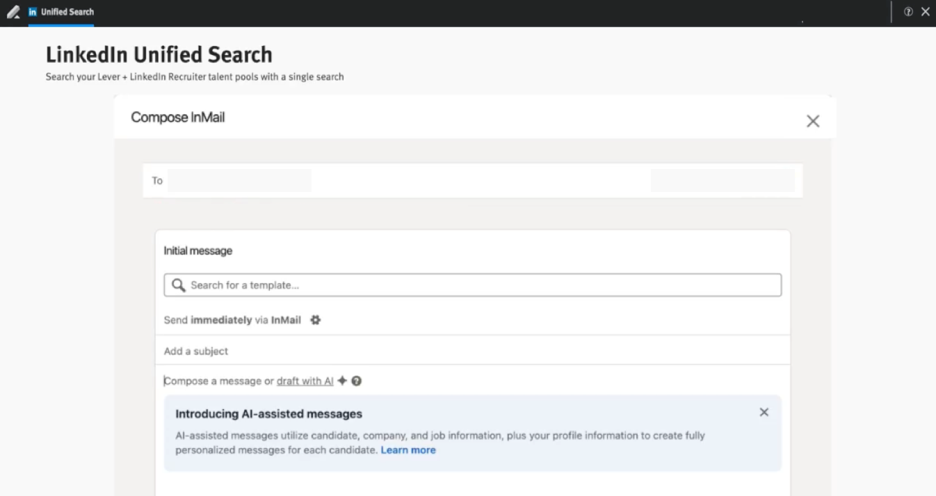 Discovering and adding candidates via LinkedIn Recruiter System Connect