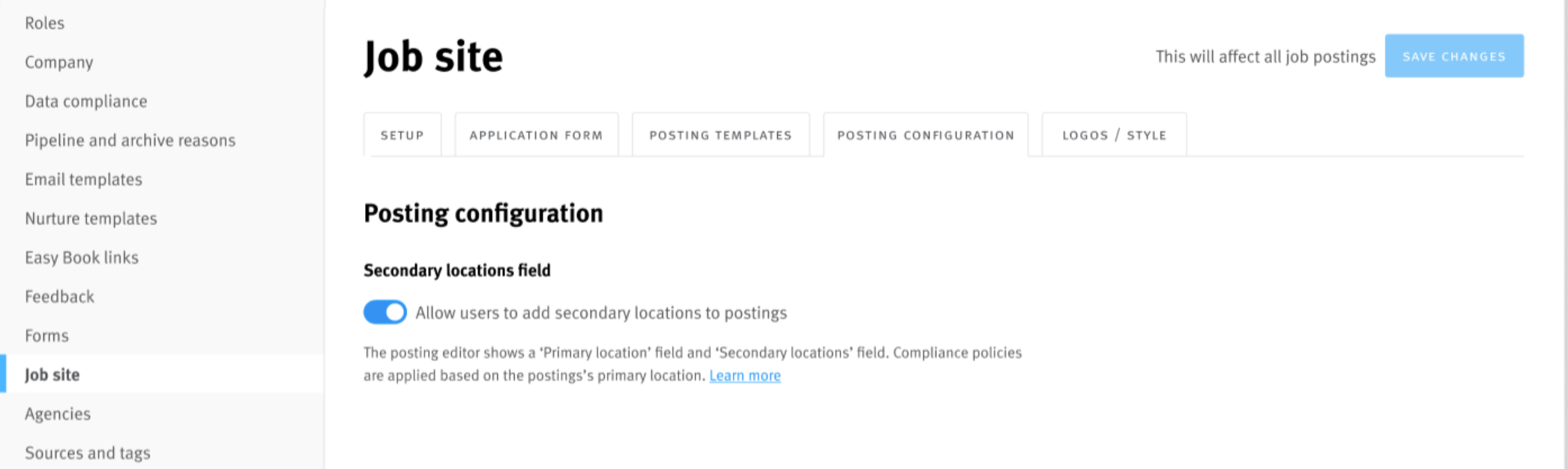 Creating and managing Multi-Location Postings