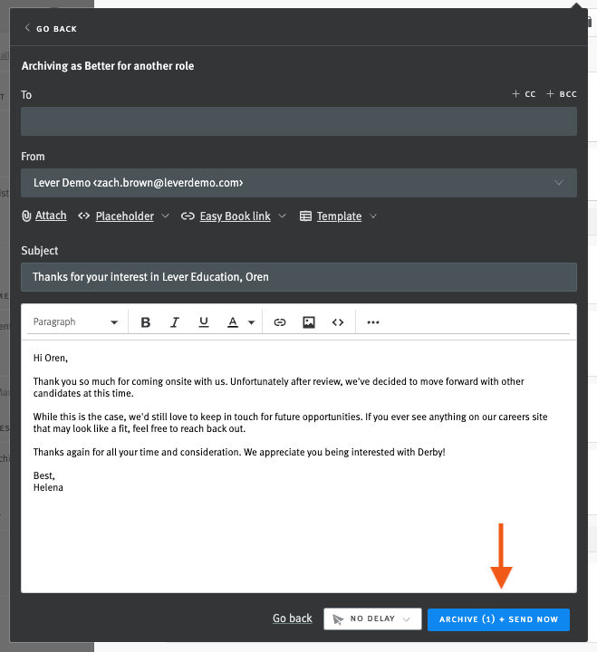 Archiving opportunities