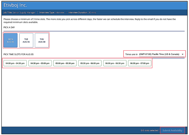 Request Candidate Availability
