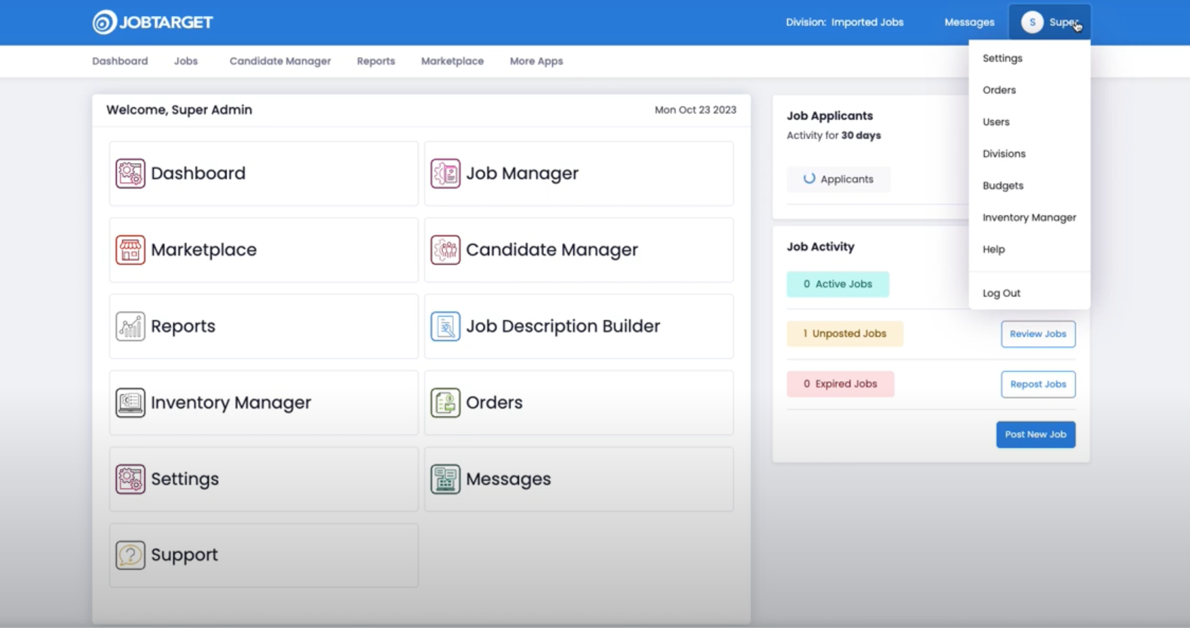 Enabling and using the JobTarget integration
