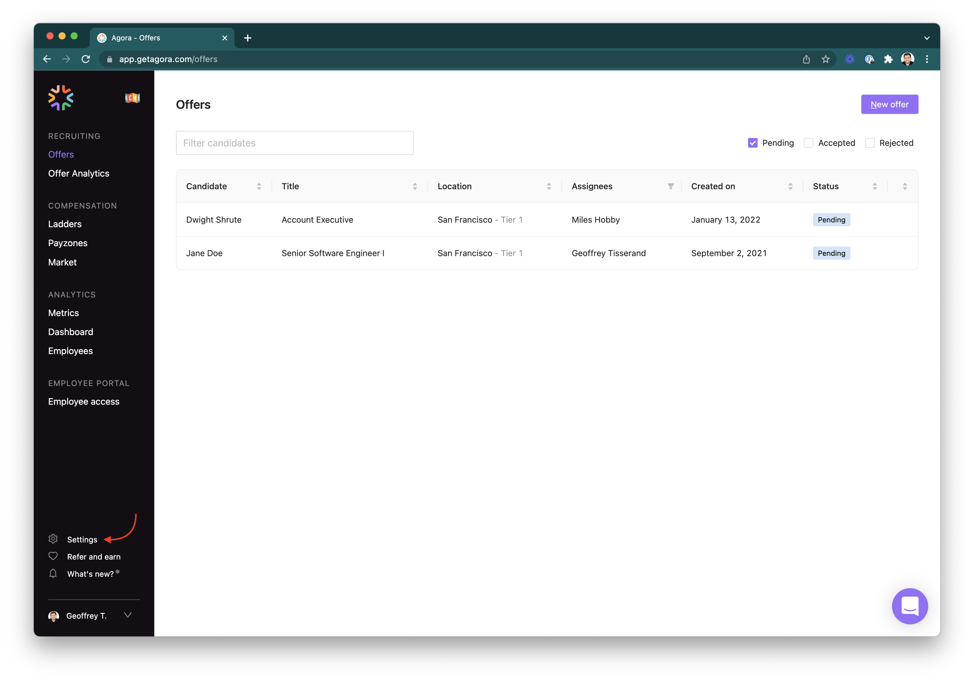Enabling and using the Agora integration