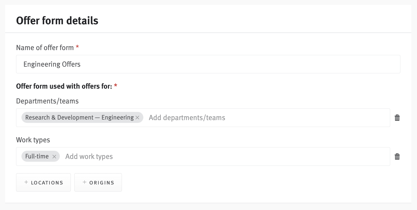 Create and Manage Offer Forms
