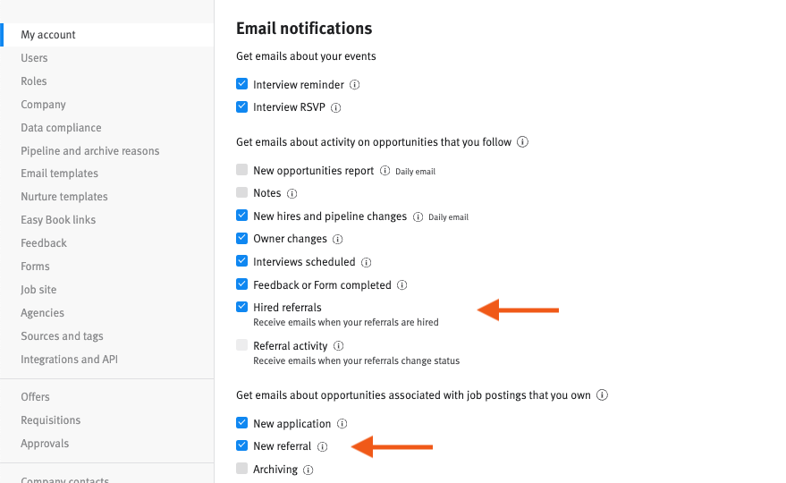 Setting up referral notification automation workflows