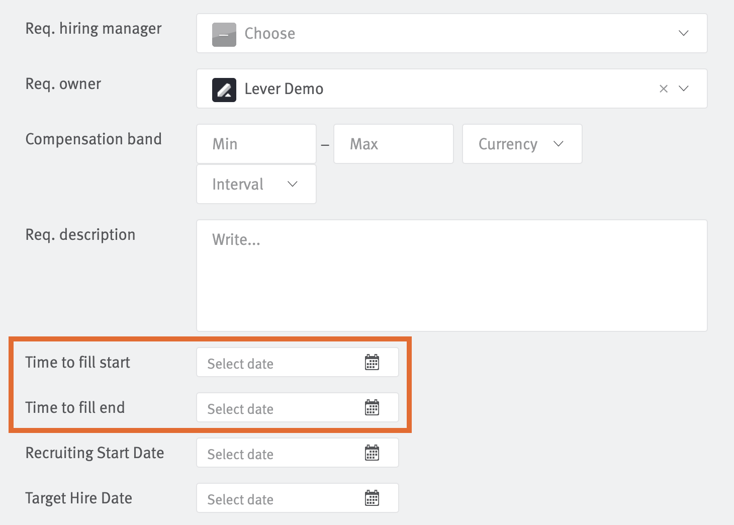 Visual Insights: Configuring the time to fill calculation