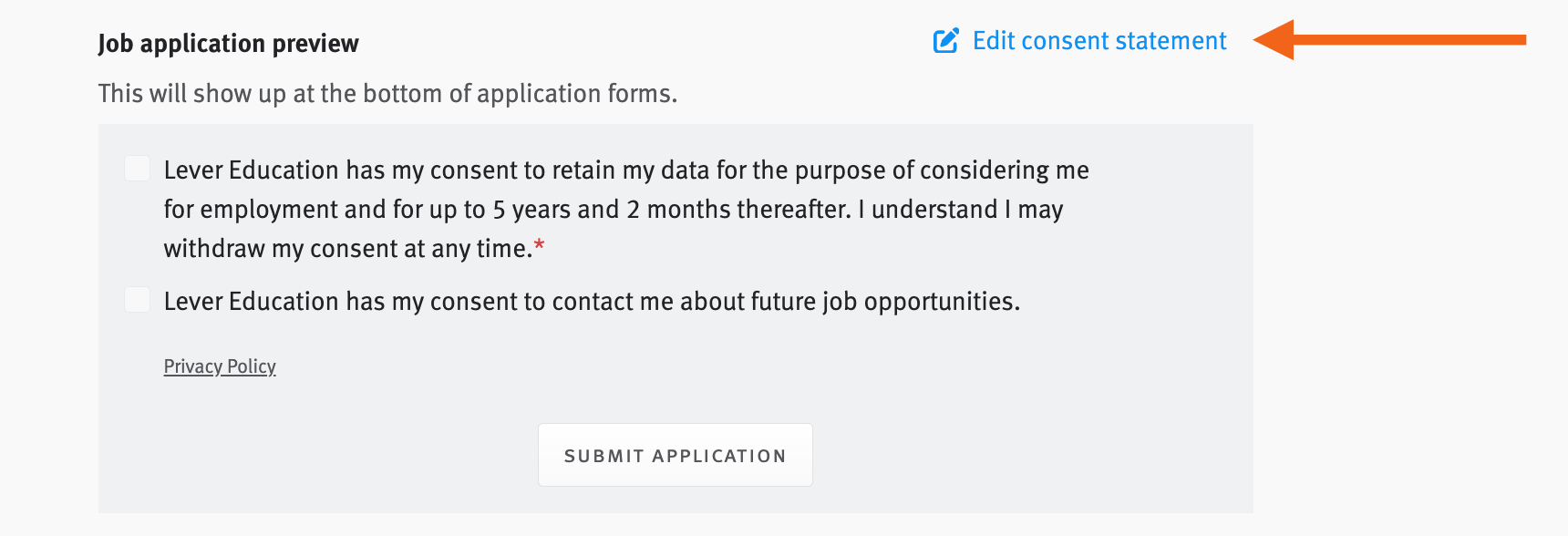 Configuring data compliance settings
