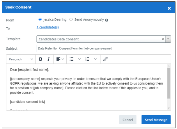 Manual Data Deletion Request (Right to be Forgotten)