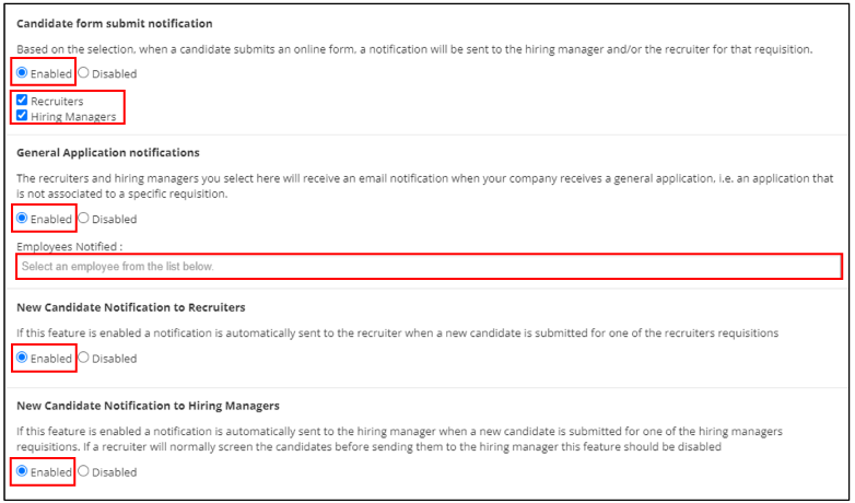 New Candidate Notifications
