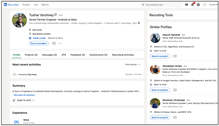 Using LinkedIn Recruiter System Connect (RSC)