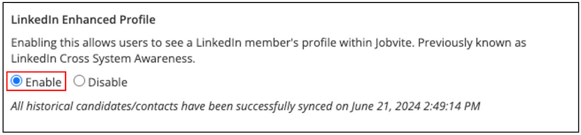 Configure LinkedIn Recruiter System Connect (RSC)