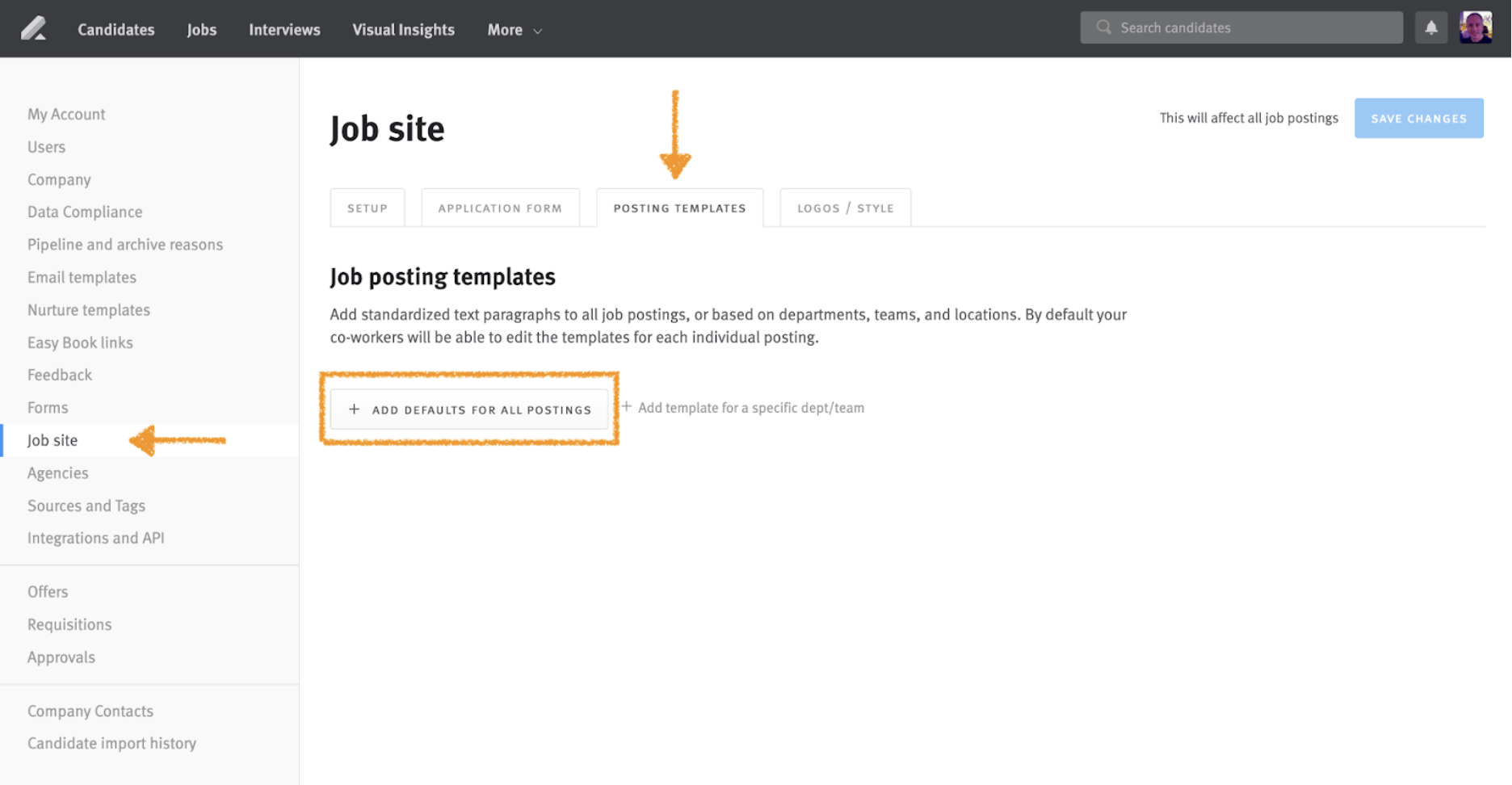 Enabling and using the Visualping integration