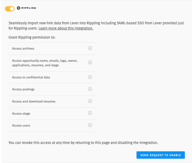 Enabling and Using the Rippling Integration