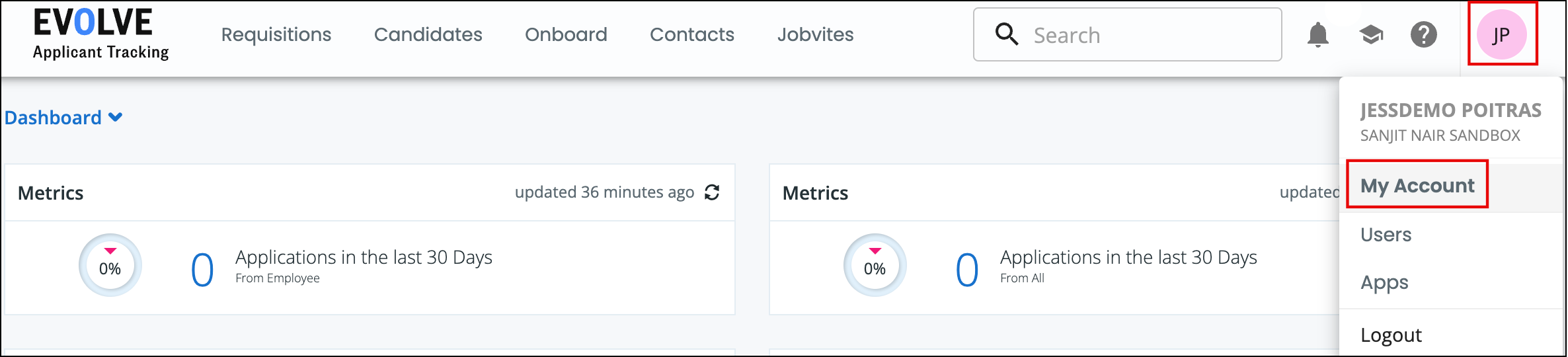 My Account Overview