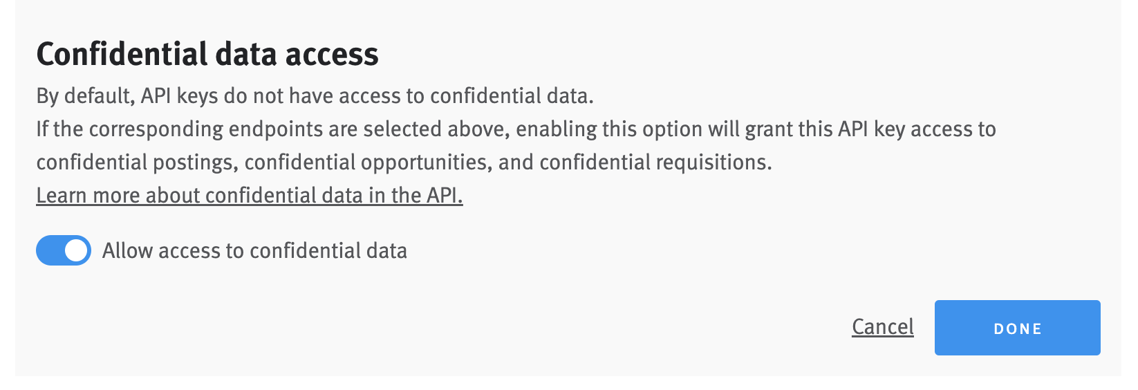 Generating and using API credentials