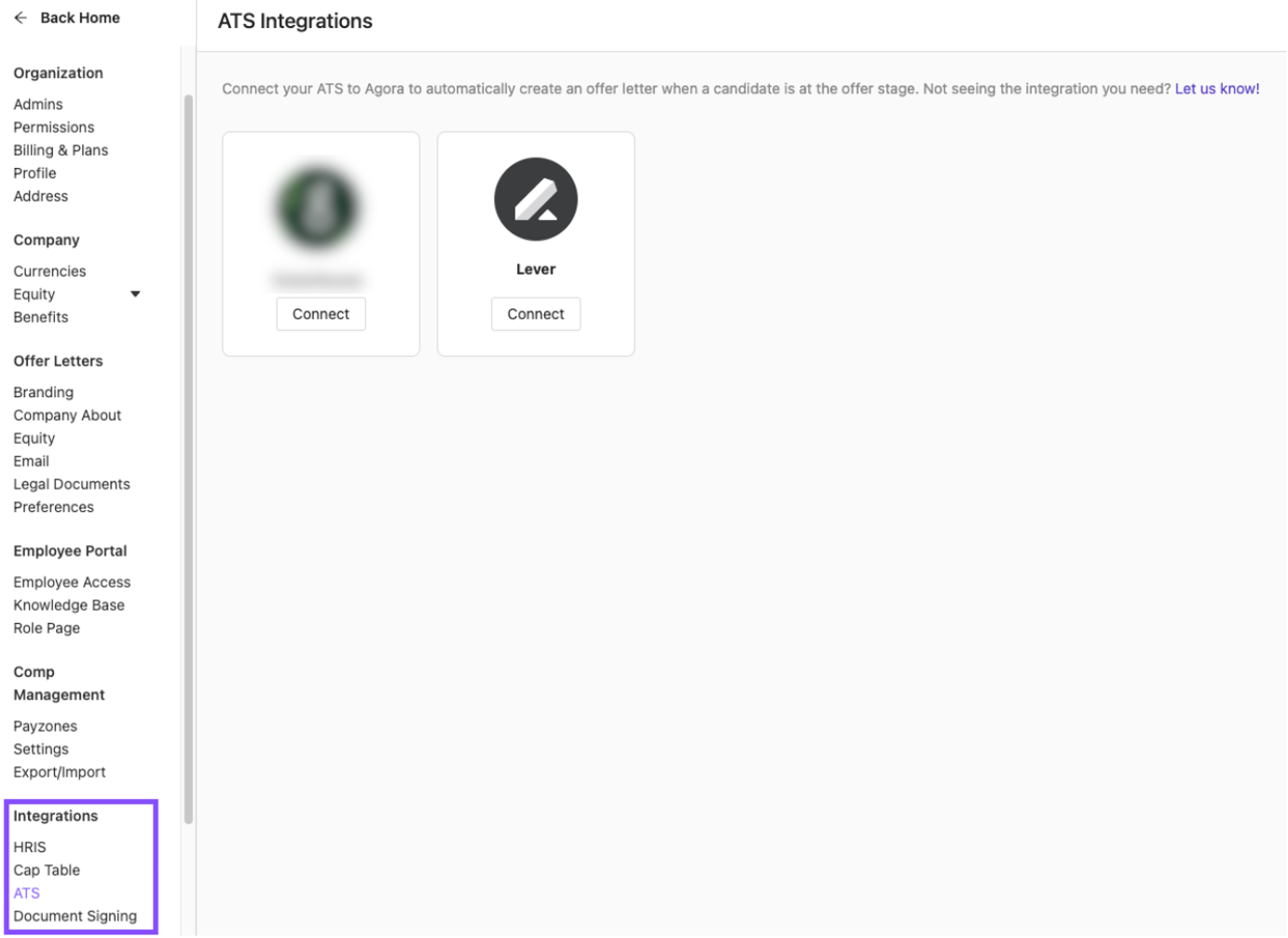 Enabling and using the Agora integration