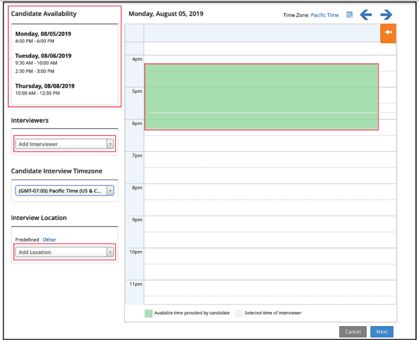 Request Candidate Availability