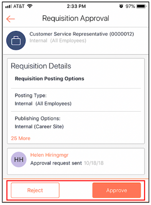 Approve Requisition