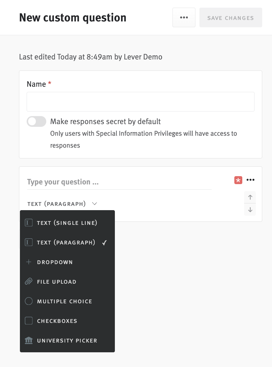Configuring your Lever Application Form