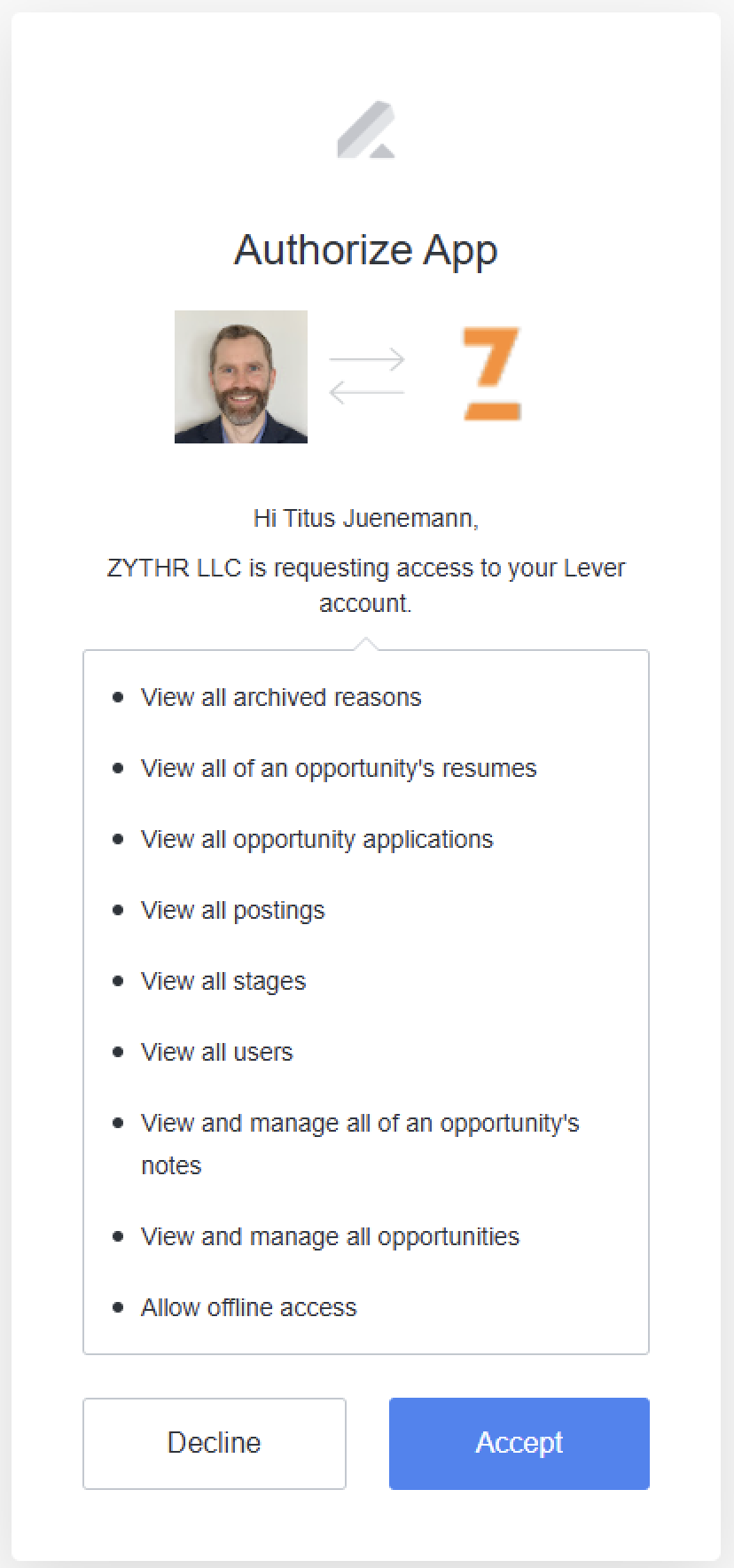 Enabling and using the ZYTHR integration