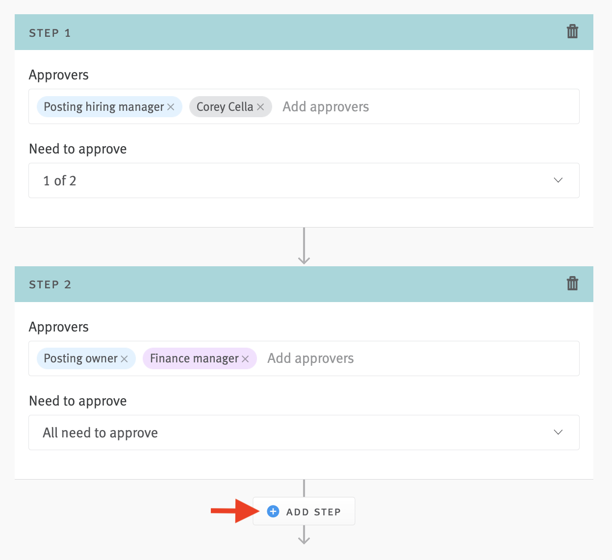 Building job posting approval workflows
