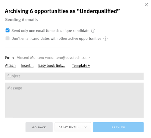 Bulk archiving opportunities