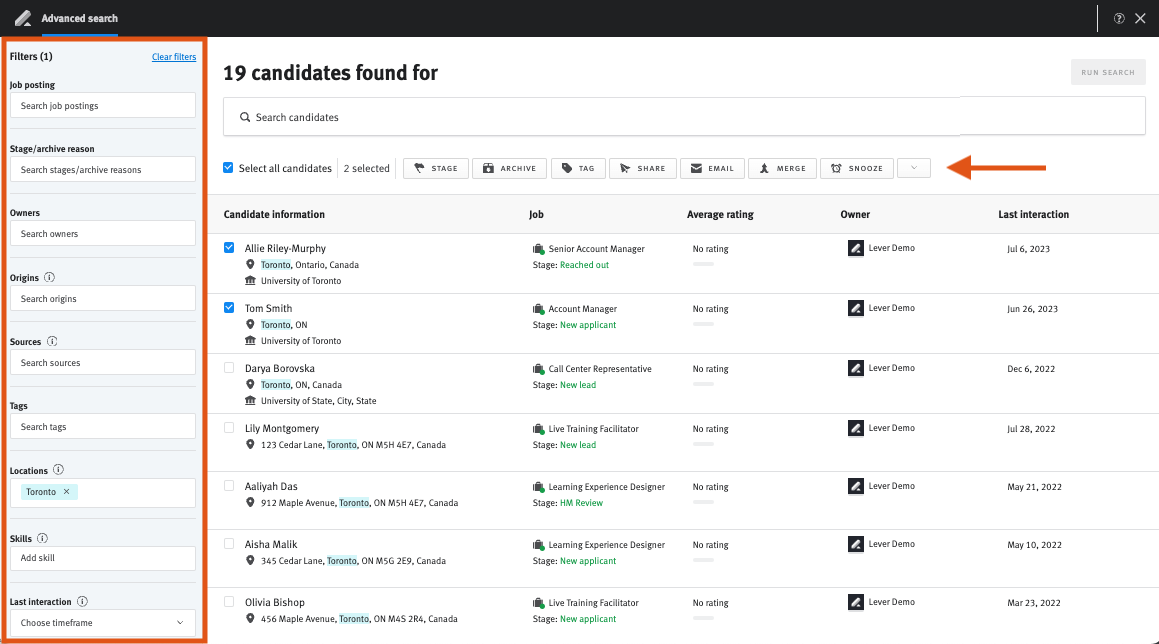 Using advanced search and rediscovery