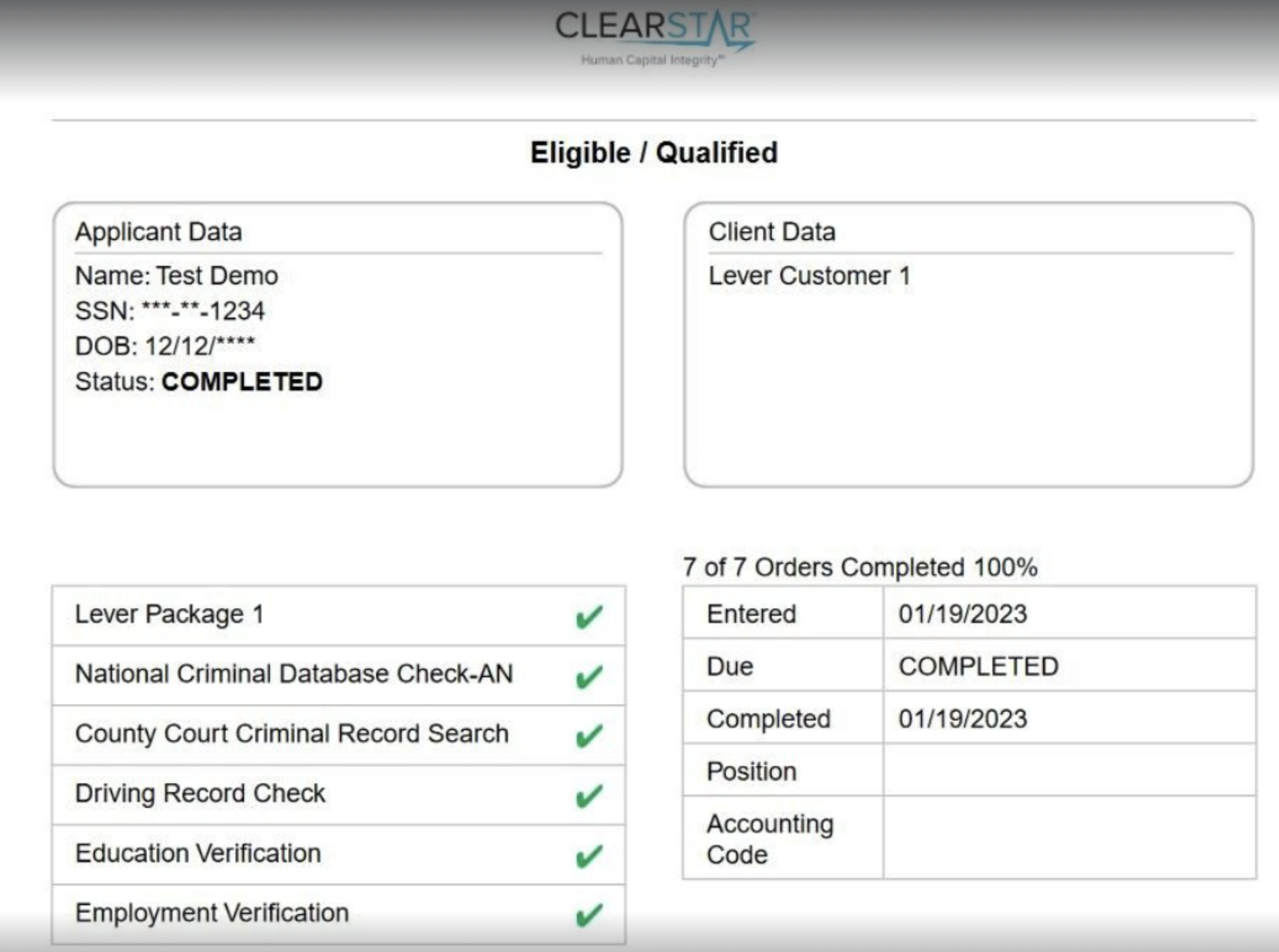 Enabling and using the ClearStar integration