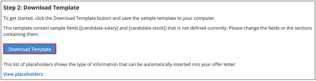 Add Offer Letter Templates