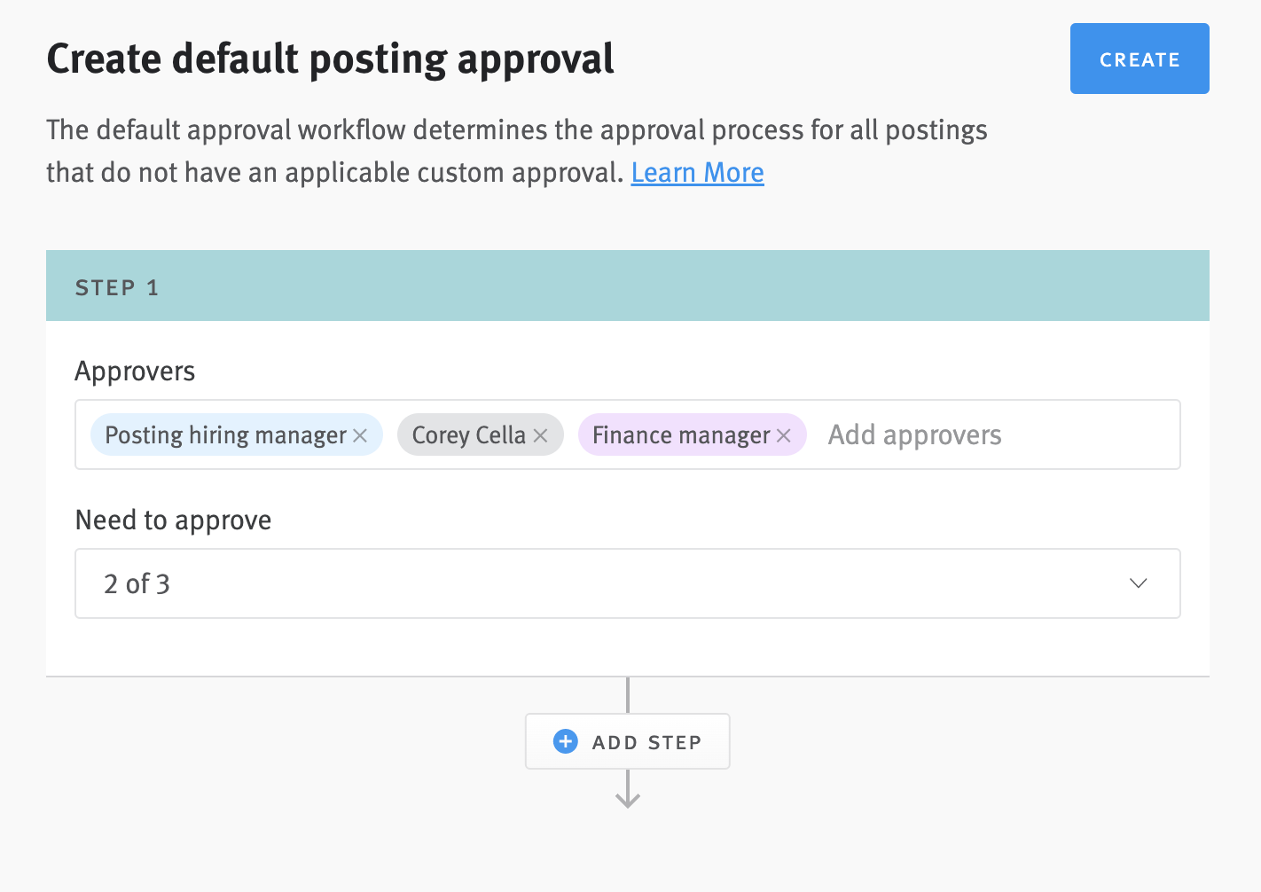 Building job posting approval workflows
