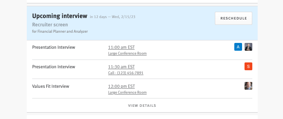 Rescheduling Interviews