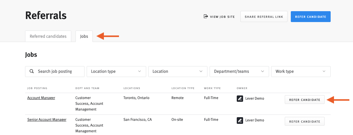 Submitting referrals