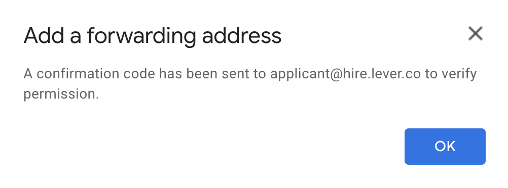 Auto-forwarding email applications to Lever
