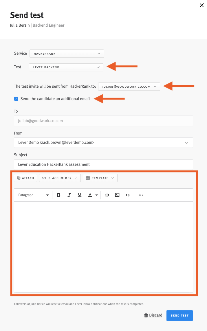 Enabling and using the HackerRank Tests integration