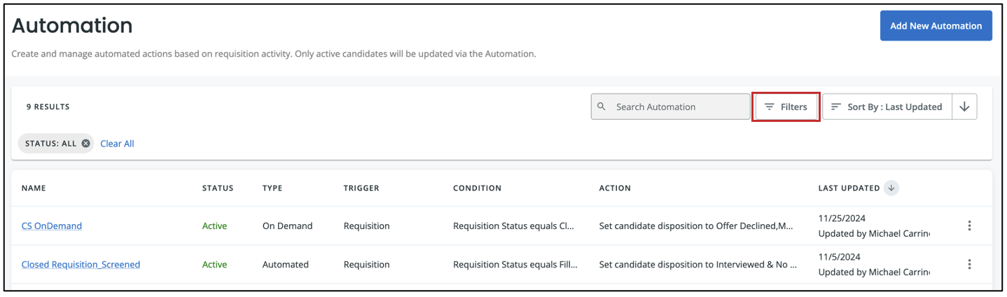 Automation Engine Configuration