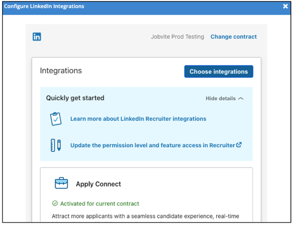 Configure LinkedIn Recruiter System Connect (RSC)