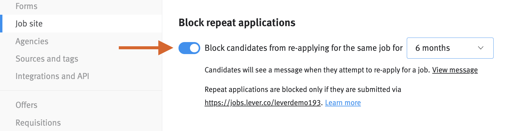 Blocking repeat applications
