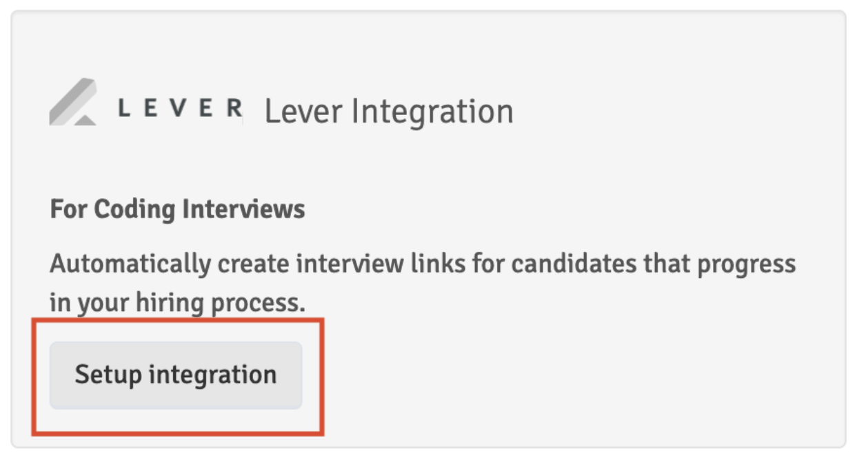 Enabling and using the Code Interview integration