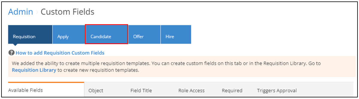 Edit Pre-defined and Custom Fields